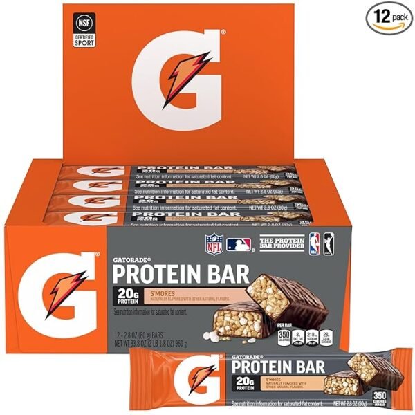 Gatorade Whey Protein Bars, Variety Pack, 2.8 oz bars , 18 Count (Pack of 1)
